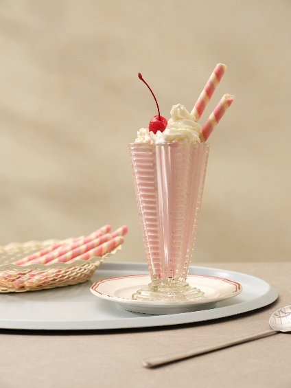 Milkshake with wafer sticks